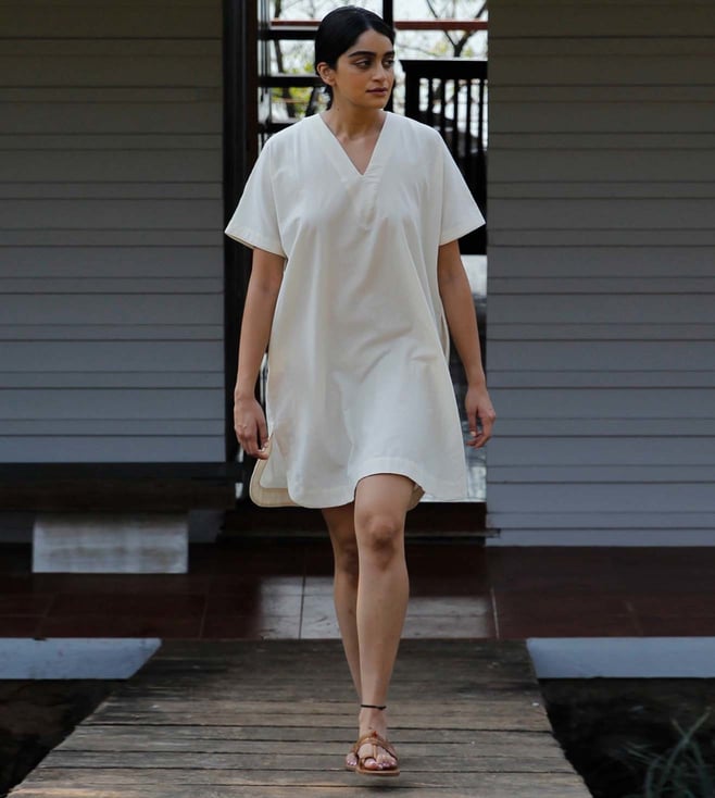 white night dress cotton