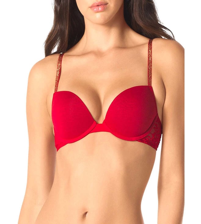Buy Women's La Senza Laced Padded Wired Plunge Bra with Hook and