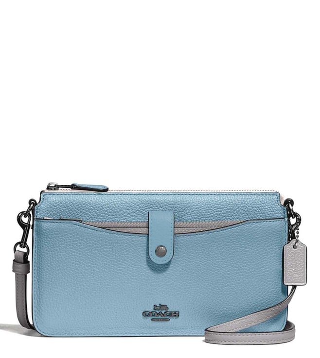 Buy Coach V5 & Granite Azure Multi Medium Noa Pop Up Cross Body Bag Online  @ Tata CLiQ Luxury