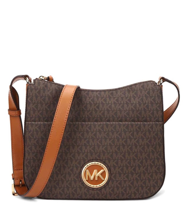 Buy MICHAEL Michael Kors Brown & Acorn Samira Cross Body Bag for Women  Online @ Tata CLiQ Luxury