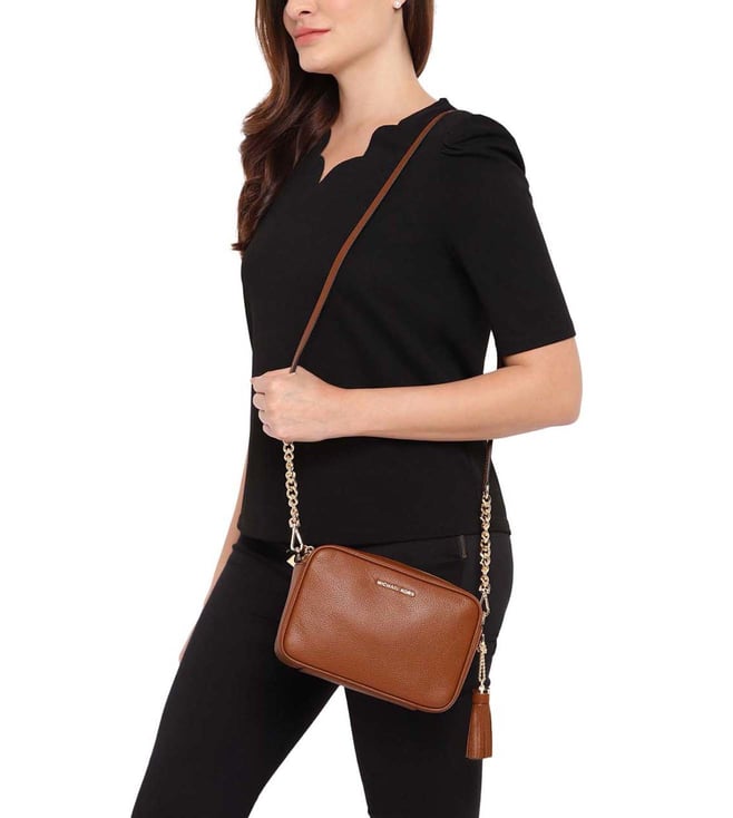 Buy MICHAEL Michael Kors Luggage Medium Jet Set Cross Body Bag for Women Online @ Tata CLiQ Luxury