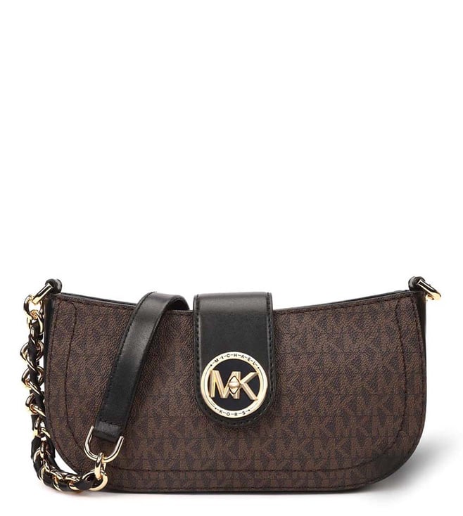 michael kors brown and black purse