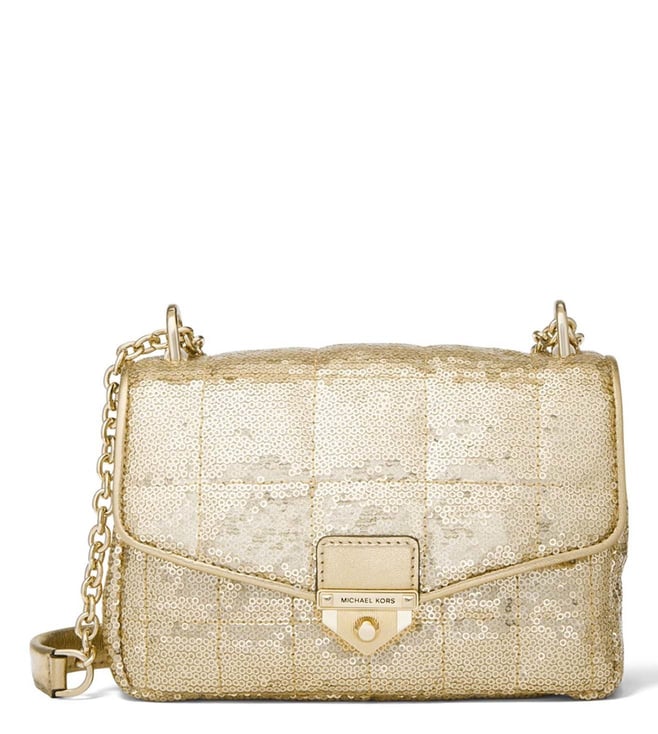 Buy MICHAEL Michael Kors Pale Gold Soho Medium Shoulder Bag for Women  Online @ Tata CLiQ Luxury