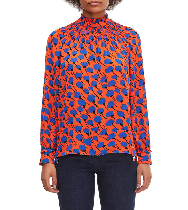 Buy Kate Spade Comfort Fit Poetic Floral Print Smocked Top for Women Online  @ Tata CLiQ Luxury