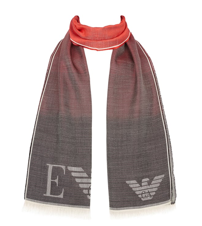 Buy Emporio Armani Rosso Cina Medium Jacquard Logo Scarf for Men Online @  Tata CLiQ Luxury