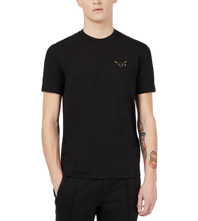 Buy Emporio Armani Nero Chinese New Year OX Patch Jersey T-Shirt for Men  Online @ Tata CLiQ Luxury