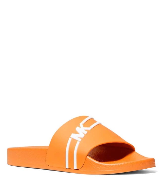 Buy MICHAEL Michael Kors Amber Orange Slides for Men Online @ Tata CLiQ  Luxury