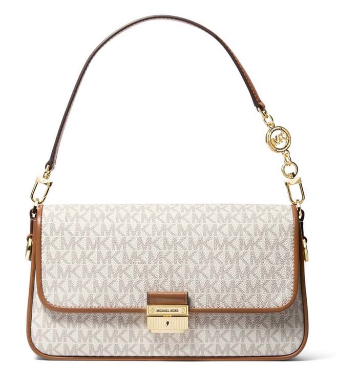 Buy MICHAEL Michael Kors Vanilla & Acorn Bradshaw Cross Body Bag for ...