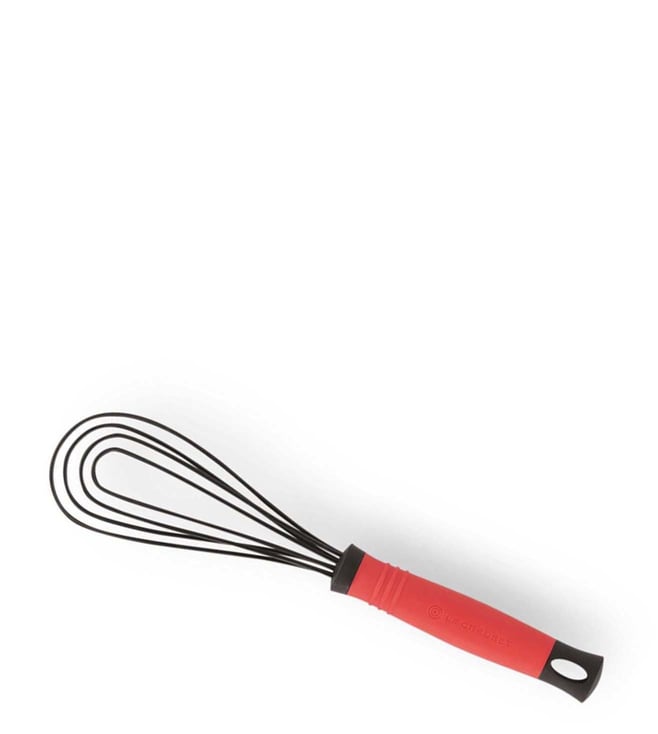 Silicone Flat Whisk LE CREUSET Revolution Red & Black Kitchen Tool NWT