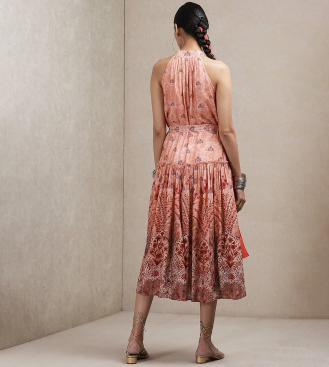 Buy Ritu Kumar Peach Floral Dress Online Tata CLiQ Luxury