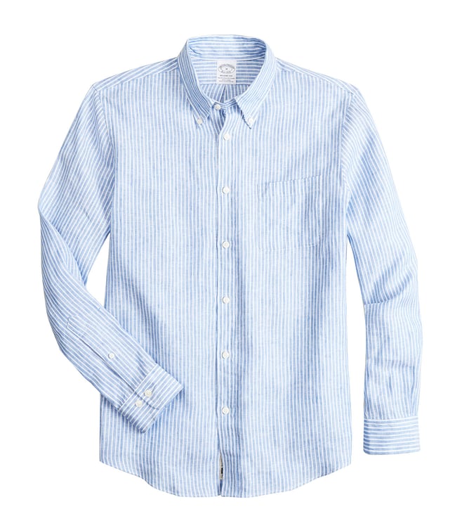 Buy Brooks Brothers Blue Irish Linen 