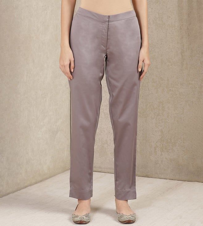 Plain Straight fit Ladies Cotton Trousers, Model Name/Number: 0008