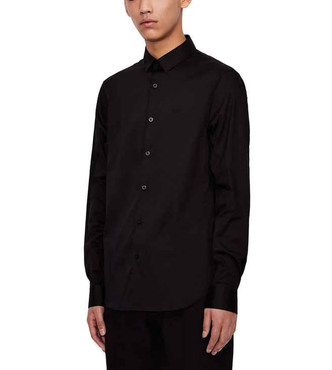 armani black dress shirt