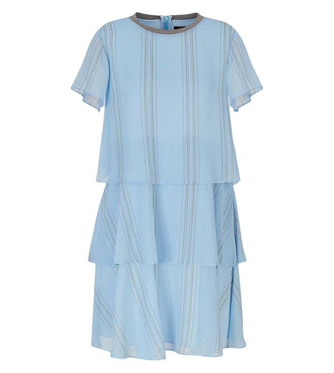 Buy Armani Exchange Blue Stripes Regular Fit Shift Dress for Women Online @  Tata CLiQ Luxury