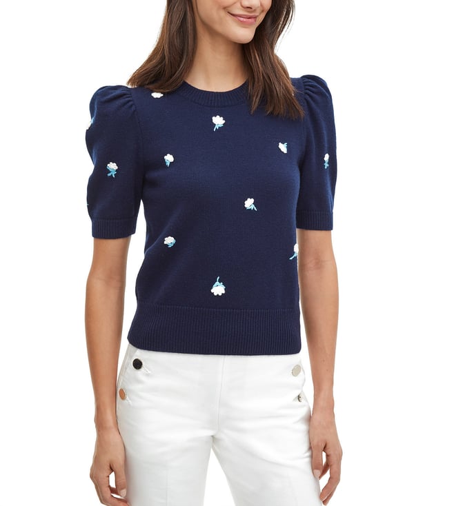 Buy Kate Spade Squid Ink Dainty Bloom Regular Fit Sweater for Women Online  @ Tata CLiQ Luxury