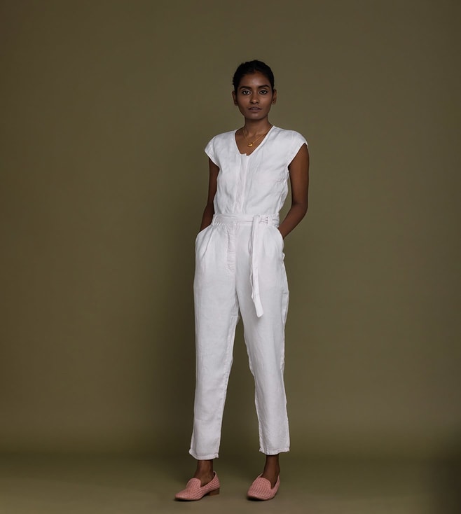 Discover 73+ white linen jumpsuit super hot - ceg.edu.vn
