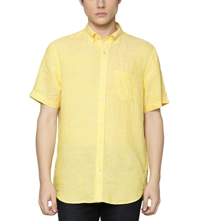 Buy Gant Yellow Regular Fit Shirt for Men Online @ Tata CLiQ Luxury