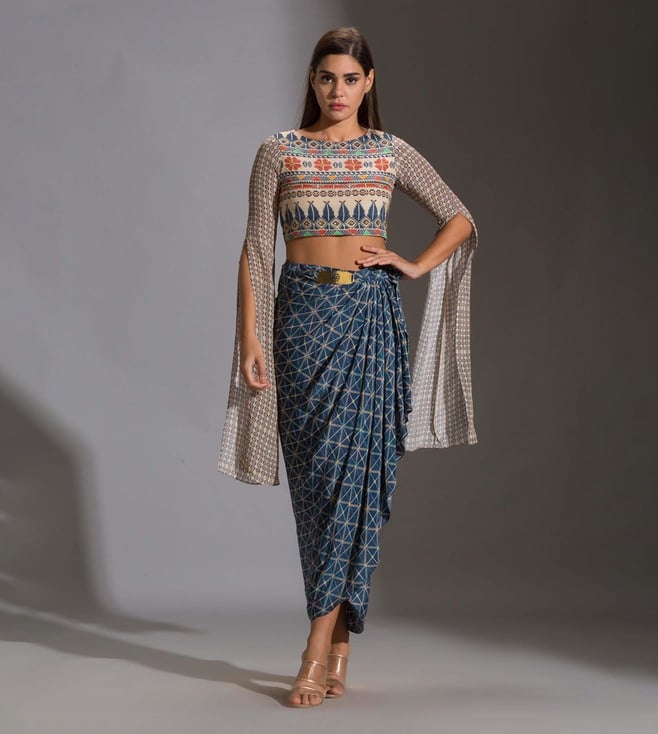 dhoti drape skirt