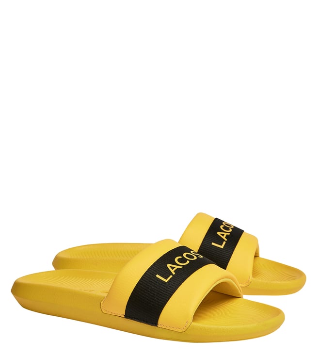 Buy Lacoste Yellow Croco Slide for Men at Best Price Tata CLiQ