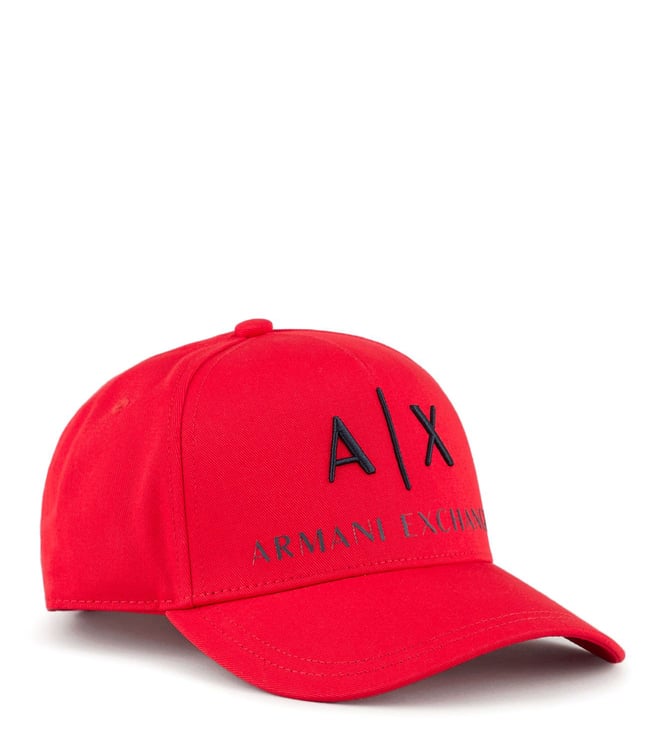 Buy Armani Exchange Red Logo Print Baseball Cap (Free Size) for Men Online  @ Tata CLiQ Luxury