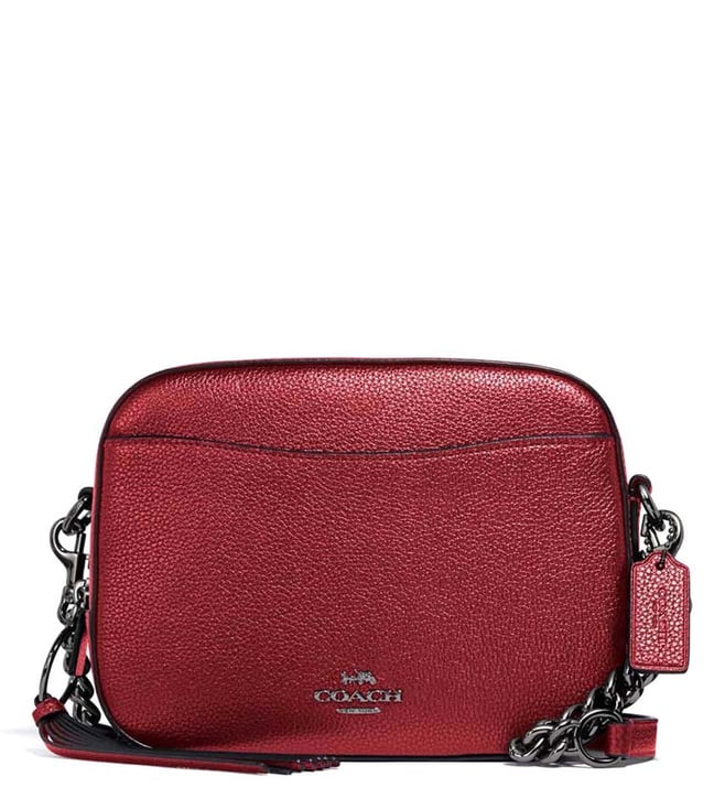 Buy Coach Maroon Medium Metallic Camera Cross Body Bag for Women Online @  Tata CLiQ Luxury