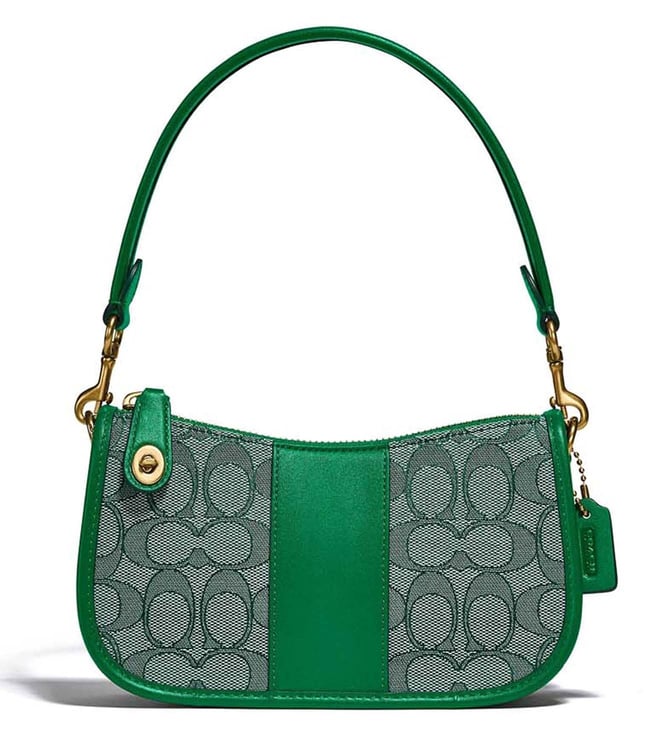 coach green satchel