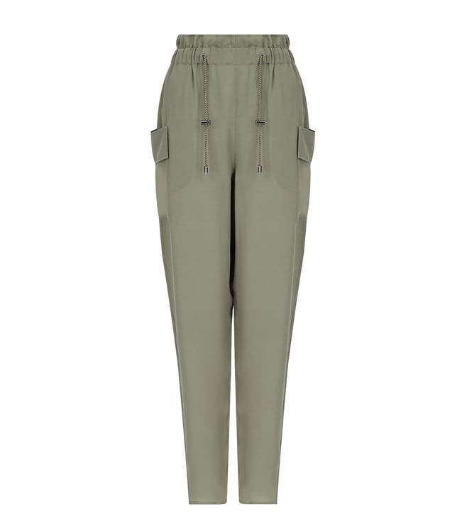 Buy Emporio Armani Verde Spezia Regular Fit Cargo Pants for Women Online @  Tata CLiQ Luxury