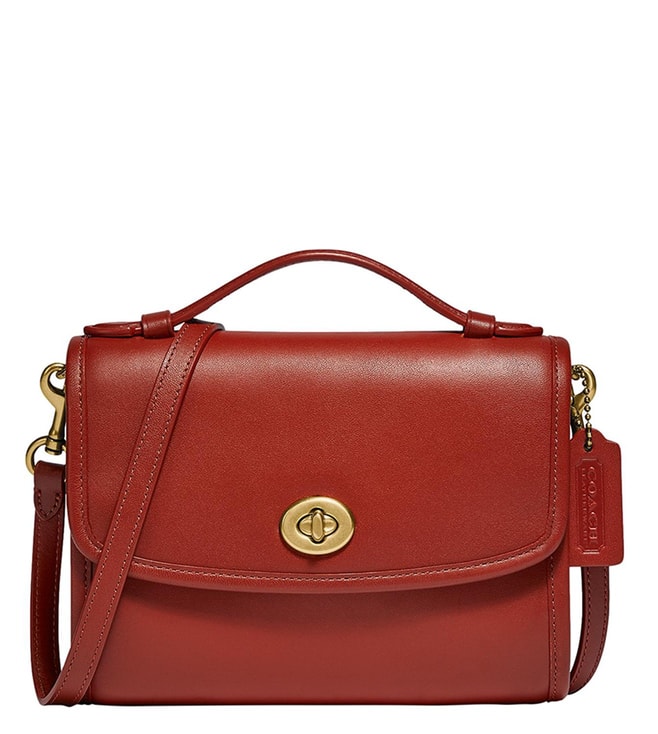 Buy Coach Red Sand Kip Small Cross Body Bag for Women Online @ Tata CLiQ  Luxury