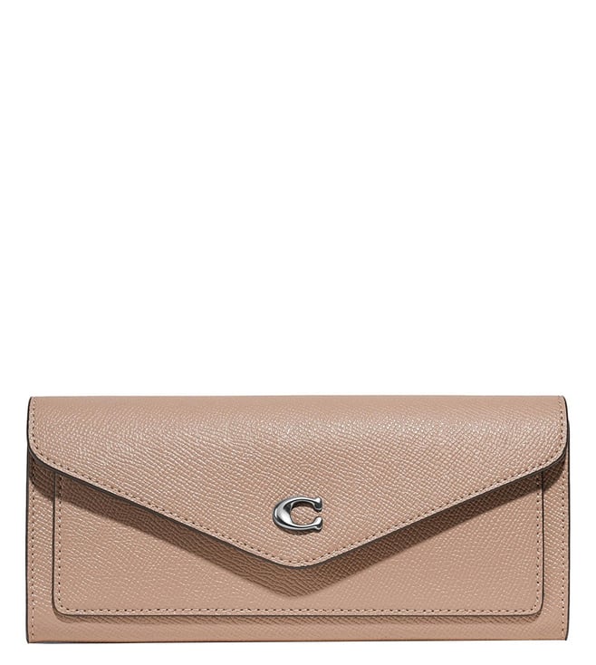 Buy Coach Taupe Wyn Large Soft Wallet for Women Online Tata CLiQ Luxury