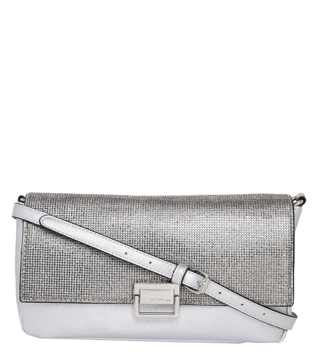 Buy Aldo DRENIEL040 Silver Dreniel Large Clutch Original Handbags only at Tata CLiQ Luxury