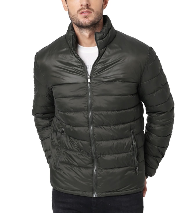 Buy Selected Homme Olive Night Quilted Regular Fit Puffer Jacket for ...