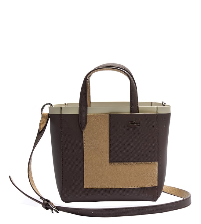 Buy Lacoste Brown Anna SMedium Reversible Cross Body Bag for Women