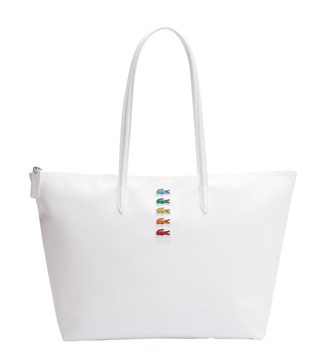 lacoste white tote