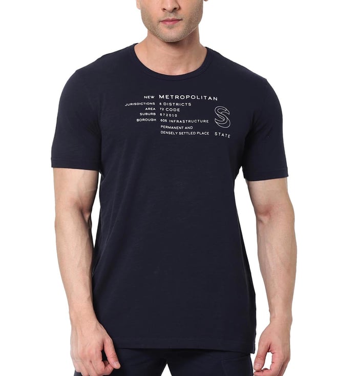 Buy Selected Homme Sky Captain Print Regular Fit Slhaaron Ss W T-Shirt  Original Men Men Clothes only at Tata CLiQ Luxury