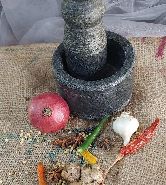 Buy Verde Marble Mortar & Pestle Online - Ellementry