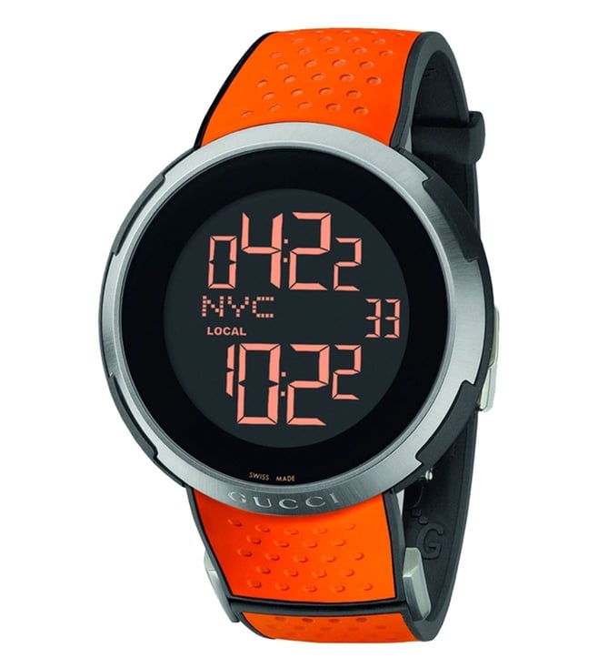 Gucci digital cheap watch orange