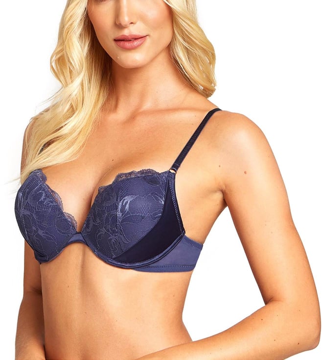 Buy YamamaY Black Exclusive Under Wired Padded Lace Push Up Bra for Women  Online @ Tata CLiQ Luxury