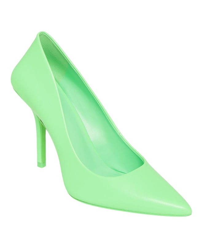 Pointed Toe Stiletto Slip-On Green Velvet Pumps – Onlymaker