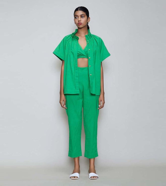 Women´s Green Trousers | Explore our New Arrivals | ZARA United Arab  Emirates