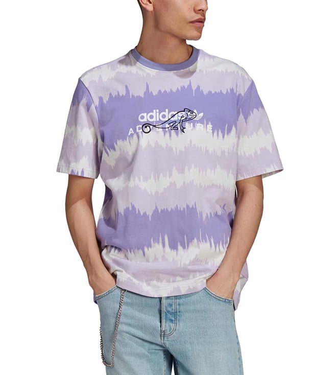 Buy Adidas Originals Purple Regular Fit Printed Sports T-Shirt for Mens  Online @ Tata CLiQ