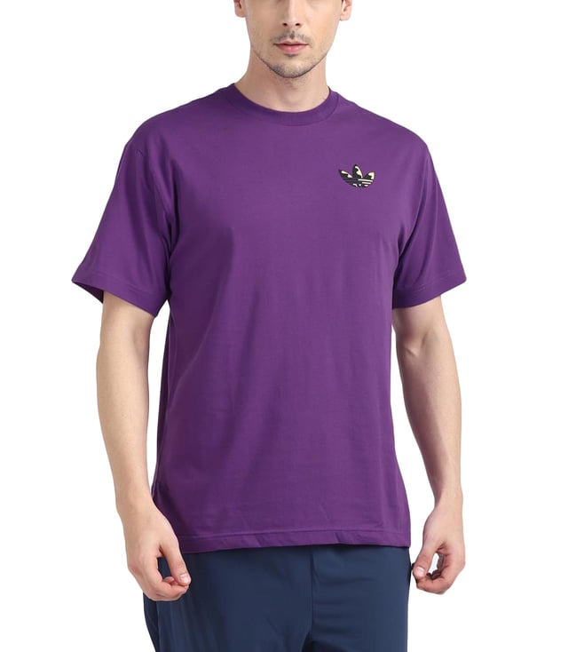 Buy Adidas Originals Purple Regular Fit Printed Sports T-Shirt for Mens  Online @ Tata CLiQ