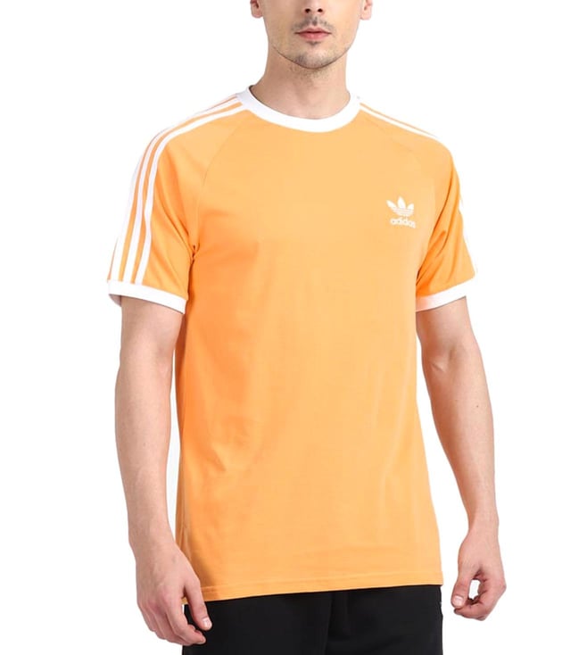 Buy Adidas Originals Orange Logo 3-Stripes Tee T-Shirt for Men @ Tata CLiQ Luxury