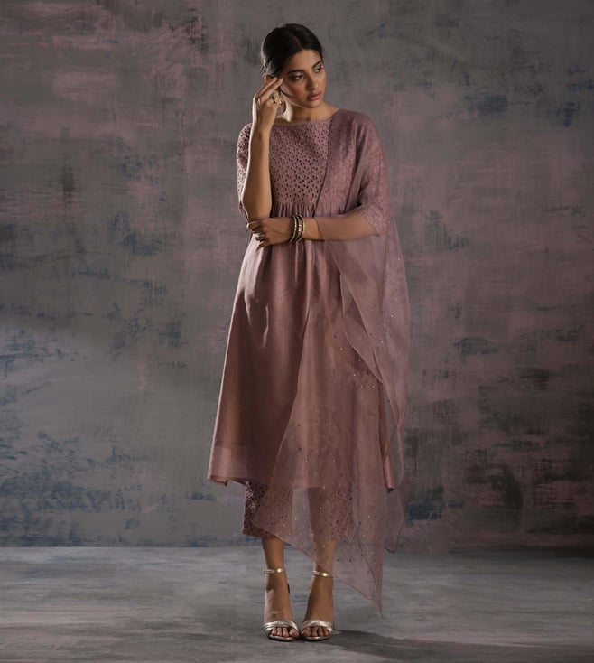 mauve kurta sets