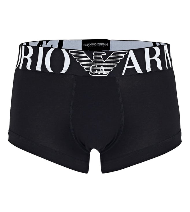 Buy Emporio Armani Logo Wasitband Nero Trunks for Men Online @ Tata CLiQ  Luxury