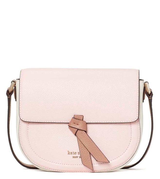 Buy Kate Spade Chalk Pink Multi Knott Medium Saddle Bag for Women Online @  Tata CLiQ Luxury