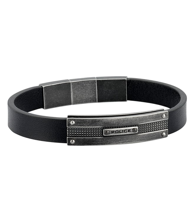 Buy Police Black Planken Bracelet for Men Online Tata CLiQ Luxury