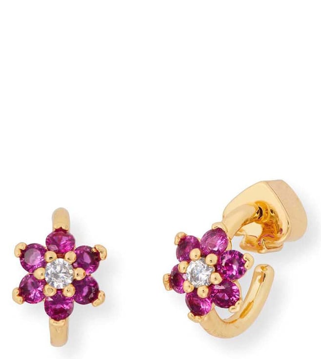 Buy Kate Spade Pink Myosotis Flower Huggies Earrings for Women Online @  Tata CLiQ Luxury