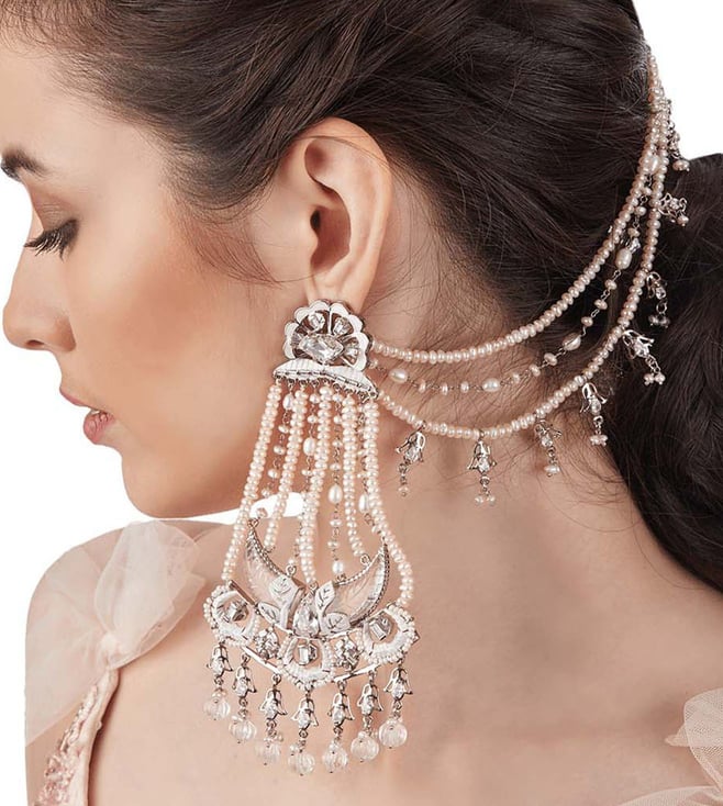 Buy Christina Hoop Earrings In Silver Crystals for Women Online @ Tata CLiQ  Luxury