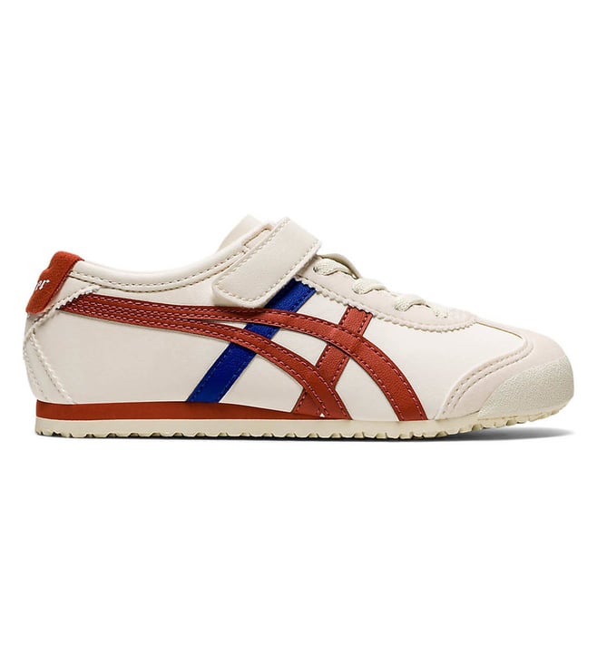 Buy Onitsuka Tiger Kids MEXICO 66 PS Birch & Rust Red Unisex Sneakers ...