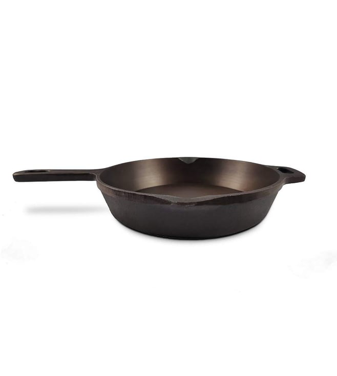 Buy THE INDUS VALLEY Black Cast Iron Skillet Fry Pan Small Online Tata CLiQ Luxury
